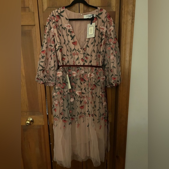 JessaKae Women’s Sz 1X Pink Floral Holly Formal/Semi-Formal Dress NWT - Picture 1 of 15